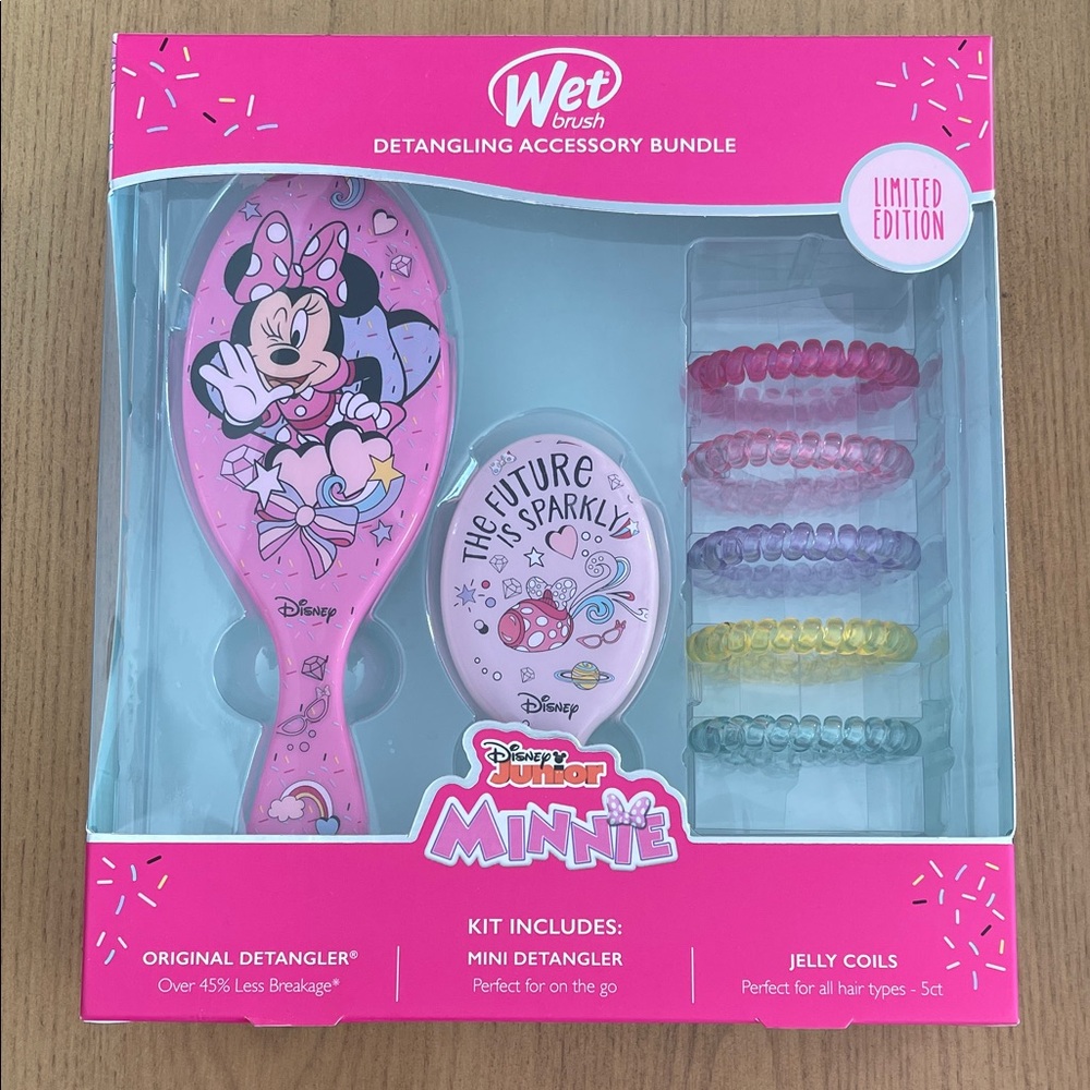 Disney Minnie Mouse Wet Brush and Hair Accessories Set